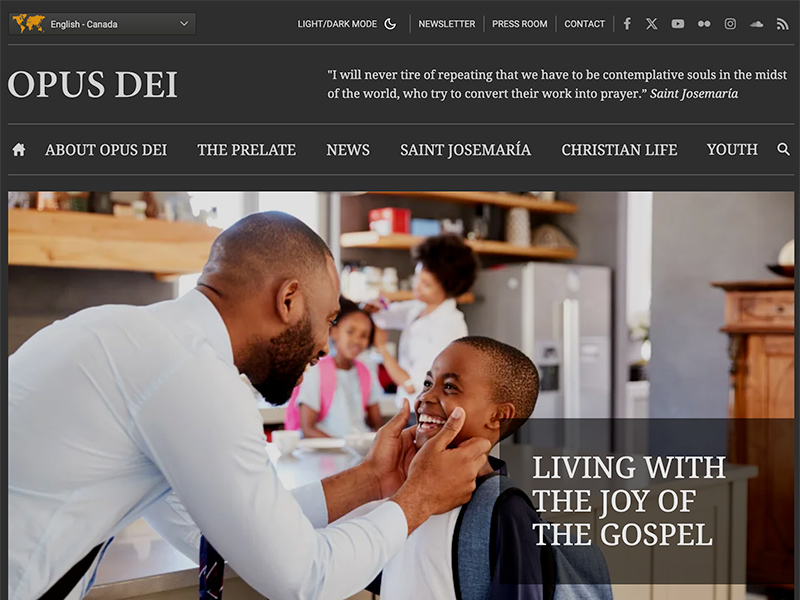 Opus Dei Canada Website Thumbnail