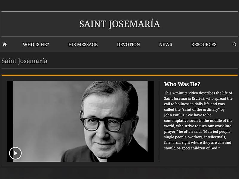 St. Josemaría Website Thumbnail